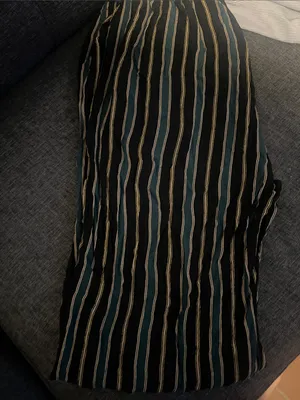 Brandy Melville Black Striped Elastic-Waist Trousers thumbnail 2