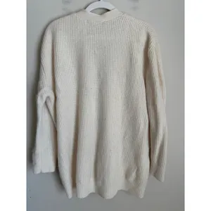 Quince Mongolian Cashmere Oversized Boyfriend Cardigan Sz Med Cream Sweater thumbnail 3
