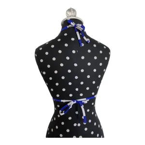 Heat Womens Bikini Top Sz S Royal Blue White String Padded‎ Removable Pads thumbnail 3