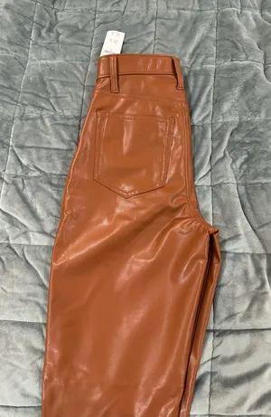 Abercrombie Vegan Leather 90s Straight Pants thumbnail 4