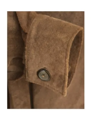 Vintage 90s: Positano 𖤐 Leather Button Down Shirt Jacket Shacket 𖤐 Cognac 𖤐 M Brown Size M thumbnail 8