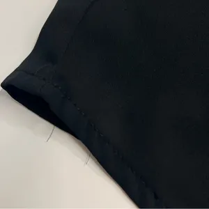 Who What Wear Imperfect black top slightly sheer v‎ neck goth grunge alternative layering 2018 thumbnail 5
