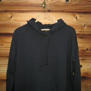 NWT Alala Tropez Black Cropped Hoodie Sweatshirt thumbnail 7