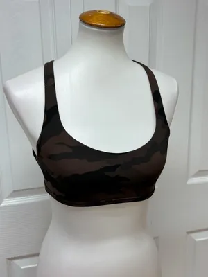 Lululemon Free To Be Bra Wild Camo Brown Bra - Size 6 ( No Tag size-Yes Dot Size thumbnail 9