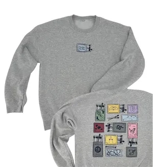 Taylor Swift Eras Tour Sweatshirt Matchbox Graphic Gray Crewneck Swiftie Medium thumbnail 1