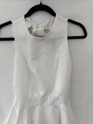 SHEIN White Sleeveless A-Line Party Dress‎ thumbnail 4