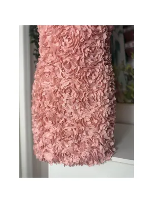 River Island Pink 3D Floral Mini Dress XS Petal Textured Bodycon Party thumbnail 4