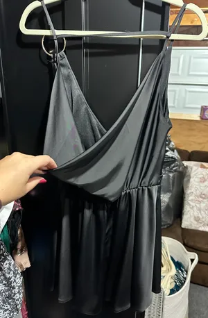 ASOS Satin Black Romper thumbnail 2