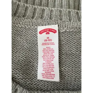 Holiday Time Womens‎ Gray Polar Bear Christmas Sweater M Festive Holiday Outfit thumbnail 4
