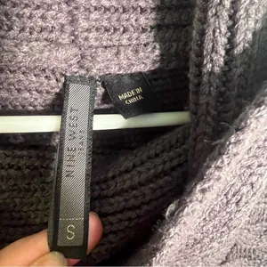 Nine‎ West Jeans Women's Size Small Turtleneck Sweater Dark Gray Cableknit thumbnail 8
