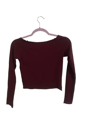 Out From Under 'So Brave' Burgundy Long Sleeve Top thumbnail 3