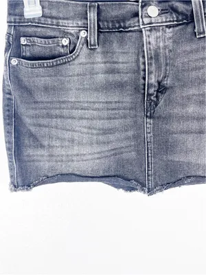 LEVI’S Black Wash High Rise Mini Denim Jean Skirt Size 29 Casual Boho Festival thumbnail 8