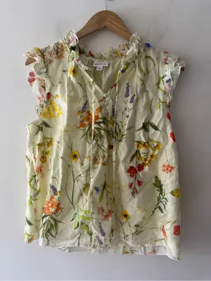Bailey 44 Wildflower Cottagecore Ruffle Sleeve Top thumbnail 1