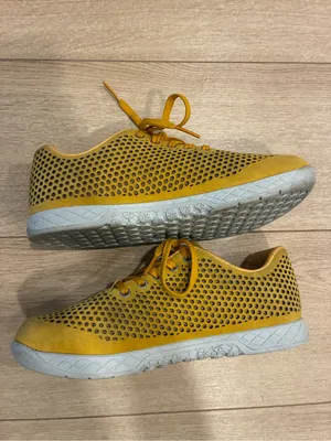 NOBULL Suede Perforated Trainers Mustard Yellow Size Men’s 8/Women’s 9.5 thumbnail 3