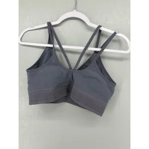 Fabletics Womens‎ Sports Bra Slate Blue Strappy Perforated Band Small thumbnail 3