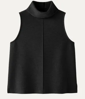 Brand New OGL Women's Size XS Black FuzzLuxe Turtle Neck Split Hem Top thumbnail 1