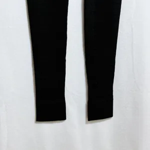 Blanqi Black Moto Cuffed Hipster Belly Support Maternity Leggings Size L thumbnail 6