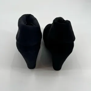 Kelsi Dagger black wilma foldover platform wedge slip on booties comfort size 9 thumbnail 4