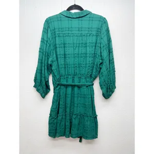 Lauren Conrad Puff Sleeve 1/2 Button Plaid Dress Womens XXL Brunch Party Event thumbnail 8