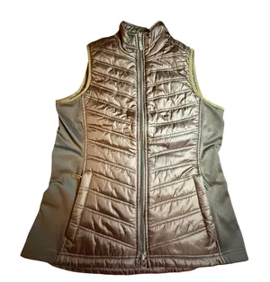 Ariat Womens Brown Quilted‎ Western Equestrian Puffer Vest Size Medium Full Zip thumbnail 1