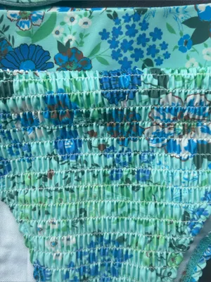 Floral Underwire Bikini Set in Aqua Blue - size L thumbnail 5