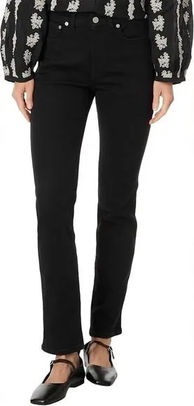 Madewell Roadtripper‎ Stovepipe Jeans Faded Black Straight Leg 26P Petite thumbnail 1