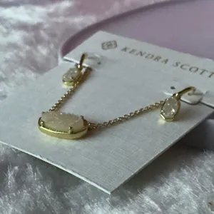 Kendra Scott Elisa Set Drusy Stone Accent Necklace and Matching Small Earrings thumbnail 5