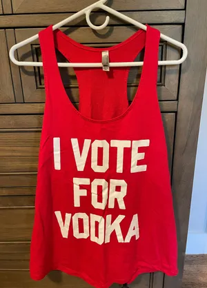 “I Vote For Vodka” Tank thumbnail 1