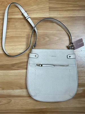 NWT Fiorelli Anna Soft White Cream Textured Pebbled Faux Leather Crossbody Bag thumbnail 1