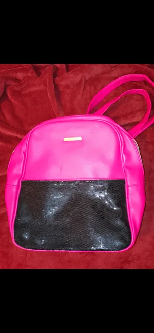Juicy Couture Hot Pink & Black Faux Leather Backpack Sequence thumbnail 2