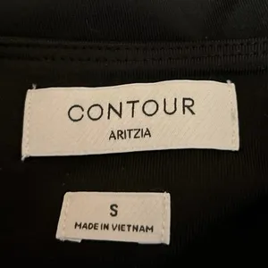 Aritzia Babaton Contour Black Long Sleeve Crew Neck Crop Shirt Sweater Top Sz S thumbnail 3