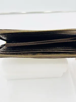 IVANKA TRUMP Metallic Bronze Crocodile Embossed Clutch Wallet 9" x 4.5" thumbnail 7