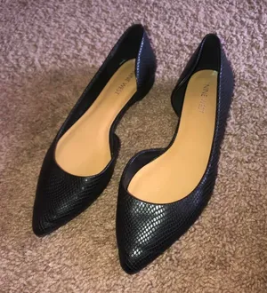 Nine West Black Leather Flats thumbnail 1
