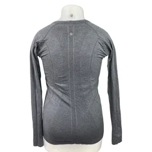 Lululemon Swiftly Tech Gray Long Sleeves Thumbholes Athletic Tee T-shirt Top 10 thumbnail 3