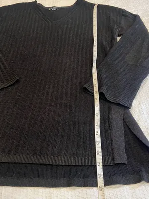 Smartwool Women's Shadow Pine V-Neck Rib Sweater in black M women thumbnail 7