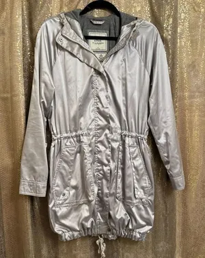 Vintage Y2K Abercrombie & Fitch Silky Gray Water Wind Resistant Light Jacket Sma thumbnail 1