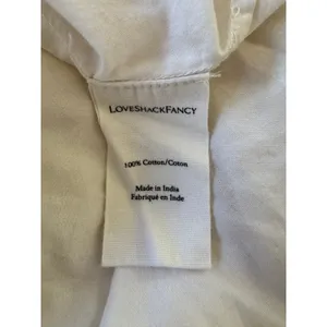 LoveShackFancy Rebecca 100% Cotton White Lace Embroidered Tiered Midi Dress thumbnail 12
