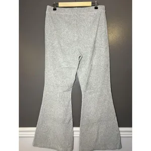 Aerie Pants Womens Large Gray Knit Wide Leg Lounge Sweatpants Elastic Waist thumbnail 4