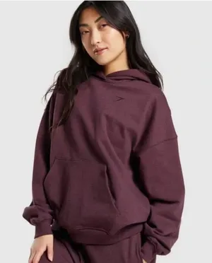 Gymshark Rest Day Burgundy Hoodie Size M thumbnail 1