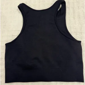 SET ACTIVE High-Neck Razor-Back Ribbed Tank in Onyx, Size M/L, Like New! thumbnail 6