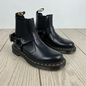 Dr. Marten's Wincox Smooth Leather Buckle Boots EU 37/L 6/M 5 Black $180 thumbnail 2