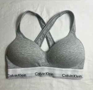 Calvin Klein Gray Modern Cotton Racerback Wireless Bralette Size Small thumbnail 1