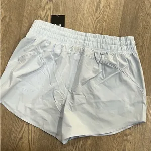 NWT Under Armour Flex Woven 3" Shorts, Light Blue, size Large thumbnail 4