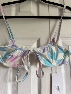Frankie's Bikinis x Alo Pastel Checker Bikini top Medium thumbnail 6