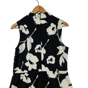 Maggy‎ London Womens Floral Mock Neck Sleeveless Midi Dress Black White Size 10 thumbnail 11