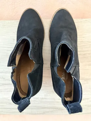 Blondo Irving Stacked 2.75" Wedge Ankle Boot Waterproof Black Suede B6564 9.5 thumbnail 4