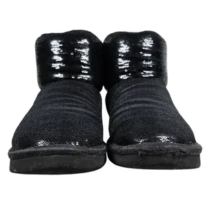 UGG Women's Black‎ Sequin Mini Mirror Ball Bootie Boots Size 6 thumbnail 6