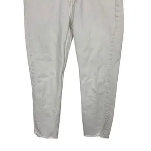 Zara Womens Jeans 00 White High Rise Ankle Skinny Denim Y2K Minimalist thumbnail 3