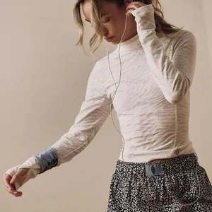 Free People Tempo Jacquard Turtleneck size small in white thumbnail 1