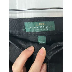 LRL Ralph Lauren LAUREN jeans company black jeans straight classic fit sz 8 wo thumbnail 3